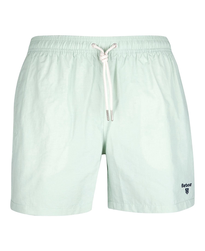 Men's Barbour Essential Logo Swim Pants Green | JRAM-35496