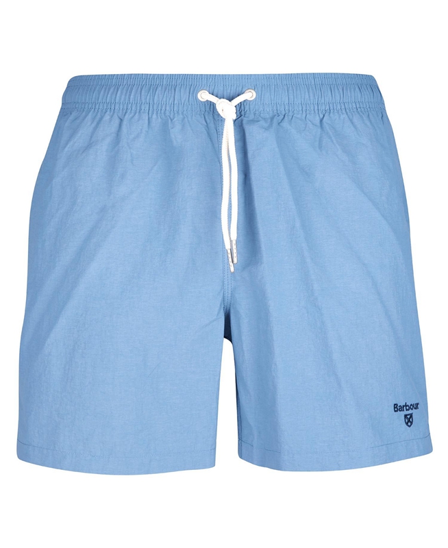 Men's Barbour Essential Logo Swim Pants Blue | JRGP-90678