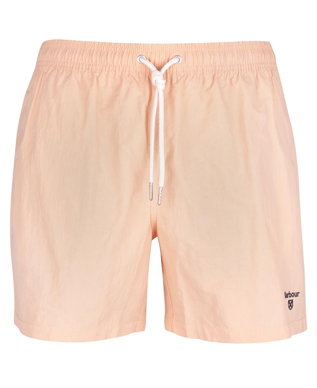 Men's Barbour Essential Logo Swim Pants Orange | RQGN-47108