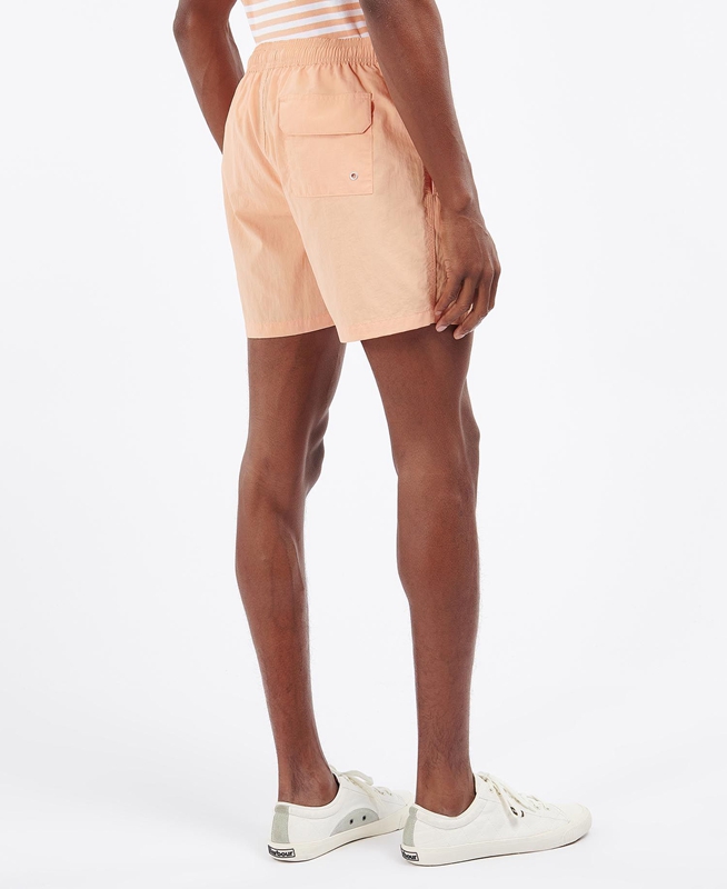 Men's Barbour Essential Logo Swim Pants Orange | RQGN-47108