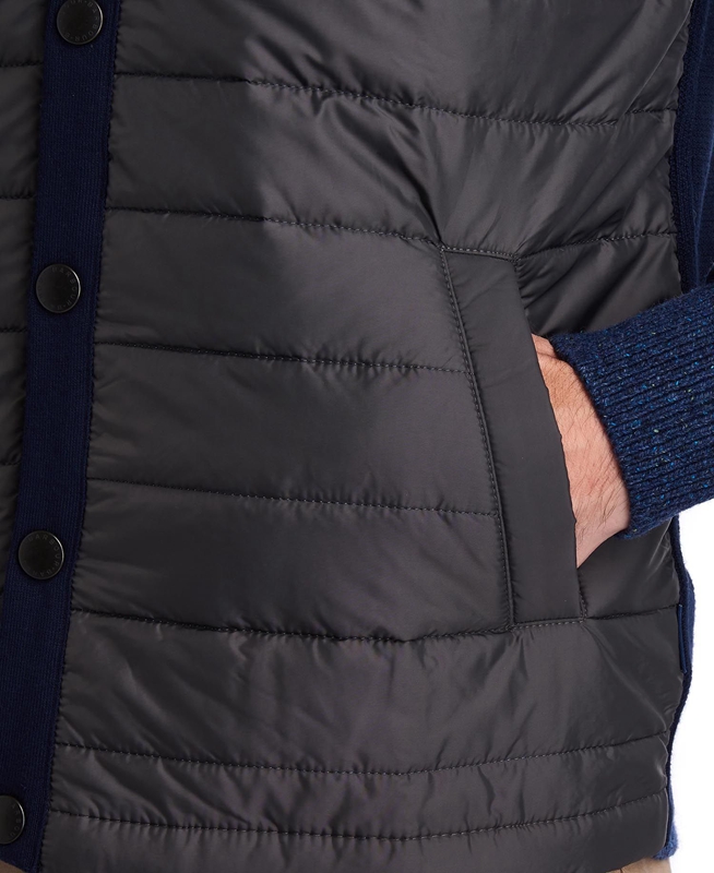 Men's Barbour Essential Vest Navy | HRGK-92703