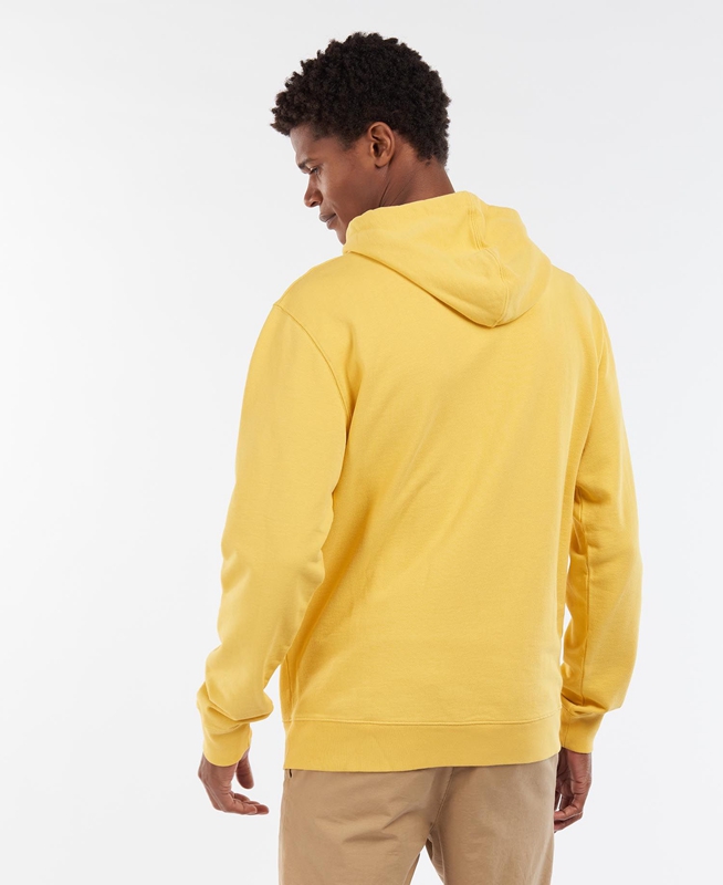 Men's Barbour Explorer Hoodie Sweatshirts Yellow | TRYW-75098