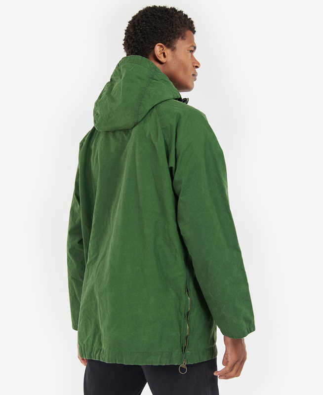 Men's Barbour Explorer Twig Pullover Casual Jackets Green | GZYF-12067