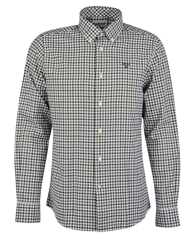 Men's Barbour Finkle Tailored Shirts Blue | WNXM-25617