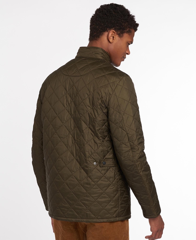 Men's Barbour Flyweight Chelsea Quilted Jackets Olive | EAYU-31764