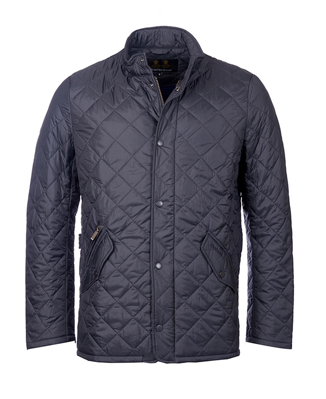 Men's Barbour Flyweight Chelsea Quilted Jackets Navy | ZQLS-12695