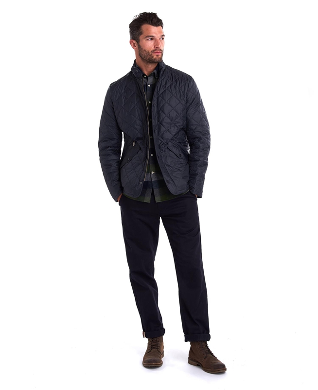 Men's Barbour Flyweight Chelsea Quilted Jackets Navy | ZQLS-12695