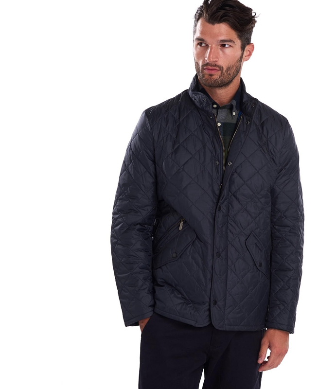 Men's Barbour Flyweight Chelsea Quilted Jackets Navy | ZQLS-12695