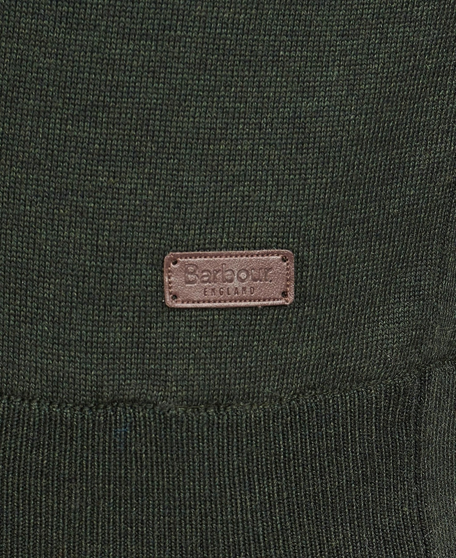 Men's Barbour Gamlan Half Zip Sweaters Green | XBYH-68375