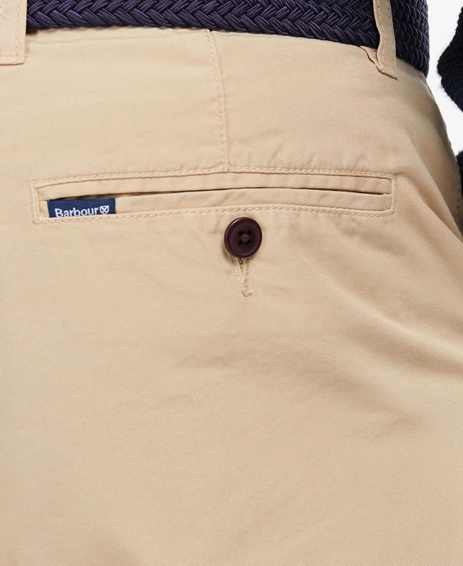 Men's Barbour Glendale Short Pants Beige | BXFR-59287