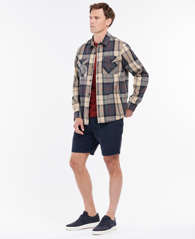 Men's Barbour Glendale Short Pants Navy | ELFX-31860