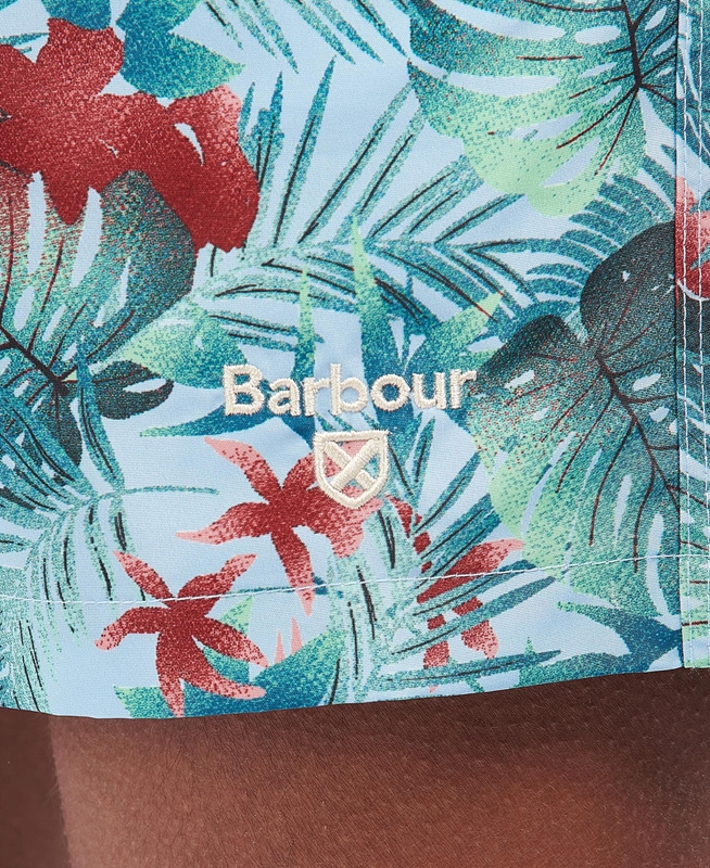 Men's Barbour Hawaiian Print Swim Pants Blue | EJCB-57692