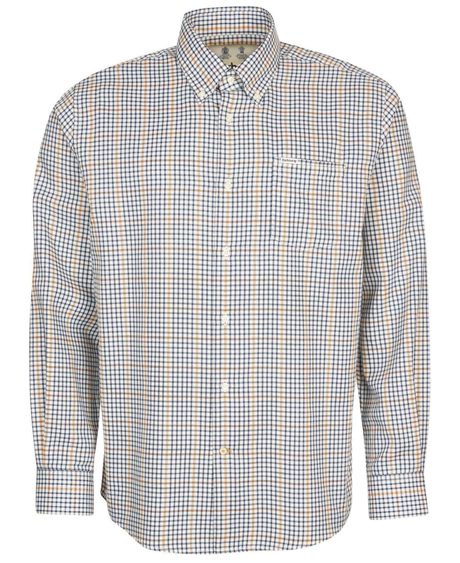 Men's Barbour Hemd Henderson Thermo Weave Shirts Beige | KCZJ-31986