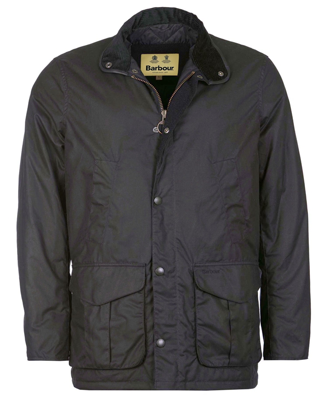 Men's Barbour Hereford Waxed Jackets Blue | AHMN-21756