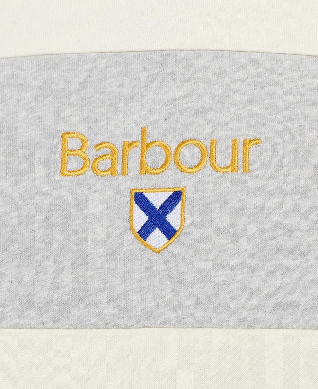 Men's Barbour Honour Panel Crew Sweatshirts Beige | GOUJ-15849