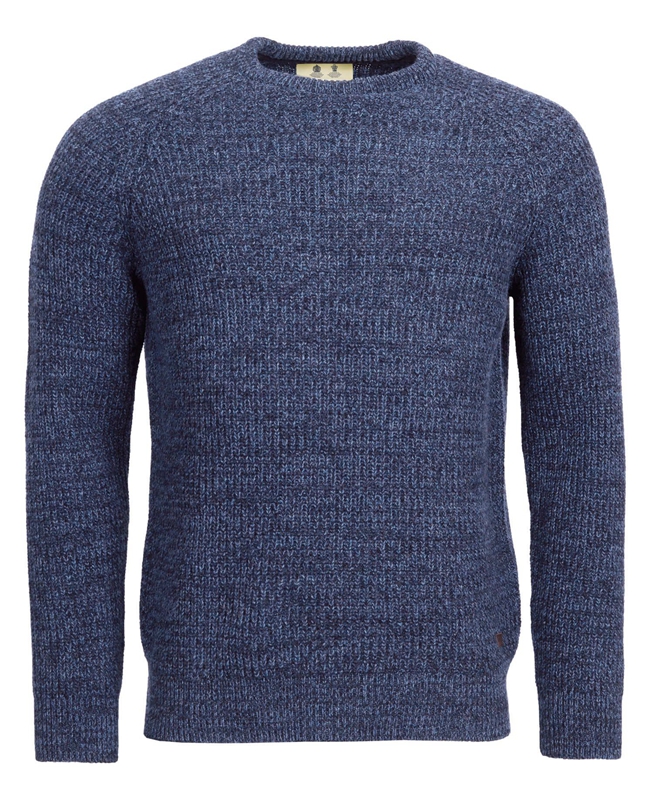 Men's Barbour Horseford Crew Sweaters Blue | XIKO-47120