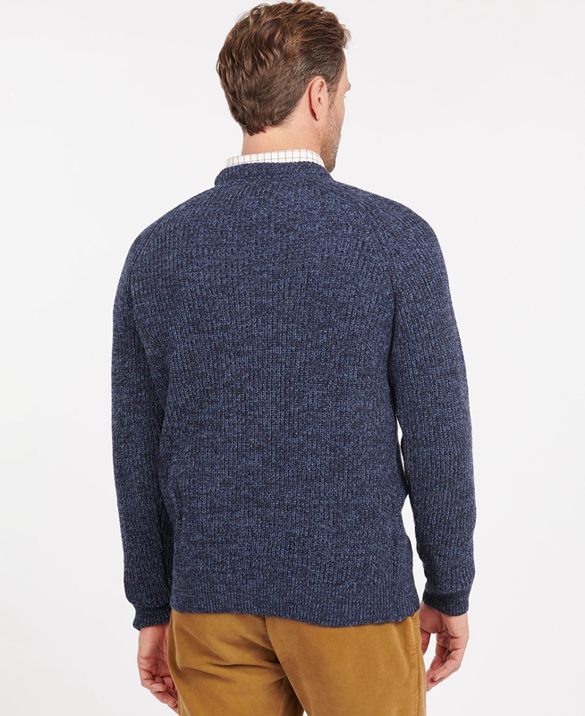 Men's Barbour Horseford Crew Sweaters Blue | XIKO-47120