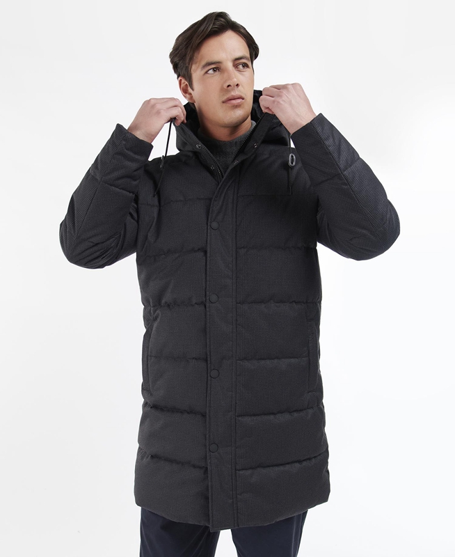 Men\'s Barbour Hoxley Baffle Quilted Jackets Black | HJIF-14327