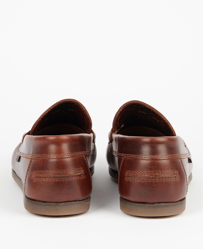 Men's Barbour Kelson Loafers Brown | NZUD-46097