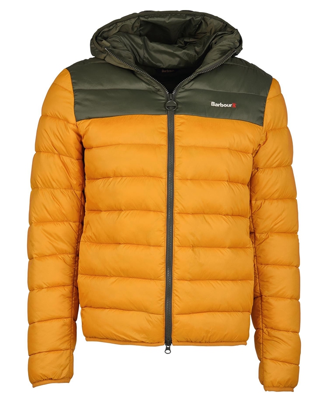 Men's Barbour Kendle Baffle Quilted Jackets Yellow | TKCU-83264