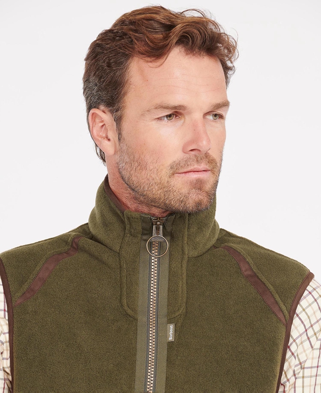 Men's Barbour Langdale Vest Green | MBTG-48072