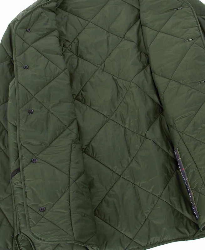 Men's Barbour Liddesdale Cardigan Quilted Jackets Olive | QNRV-70861