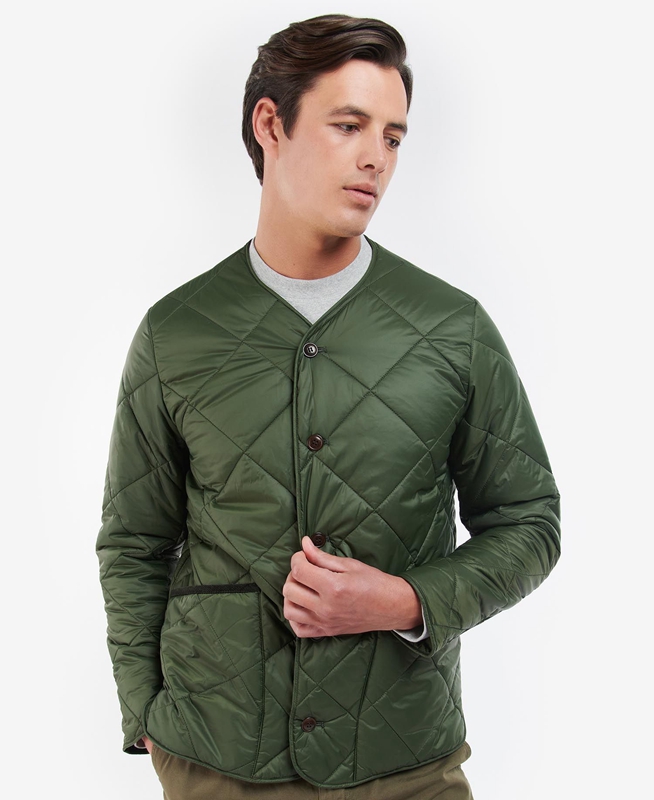 Men\'s Barbour Liddesdale Cardigan Quilted Jackets Olive | QNRV-70861