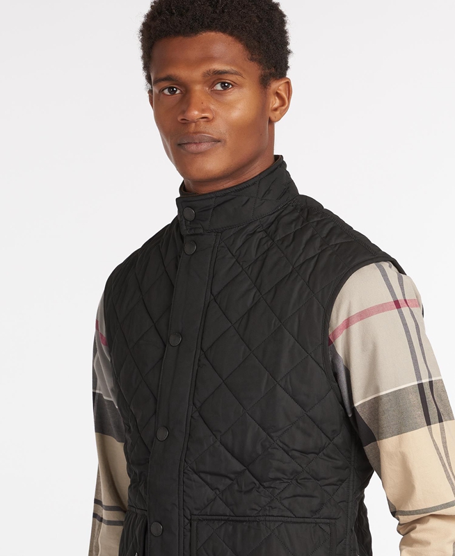 Men's Barbour Lowerdale Vest Black | CZTS-60147