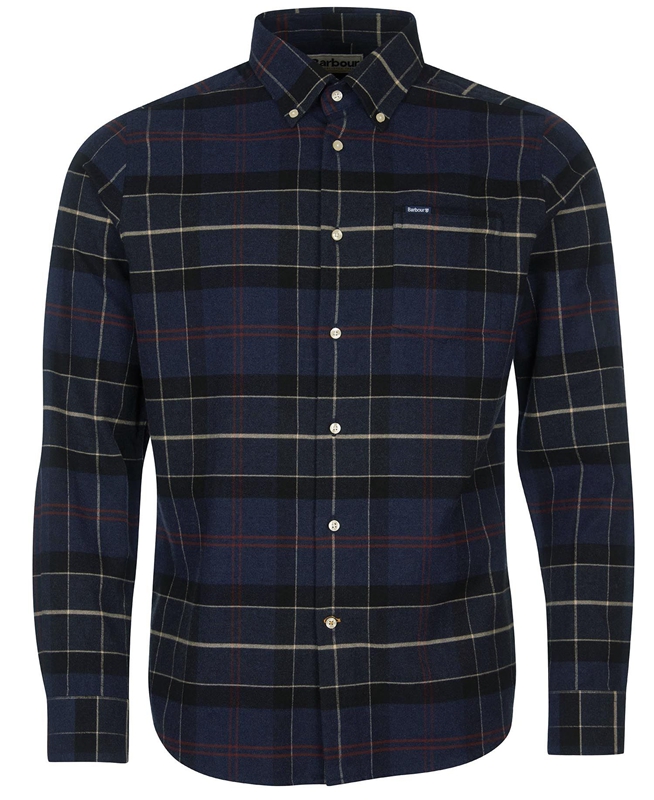 Men's Barbour Lutsleigh Shirts Navy | ICAO-98740