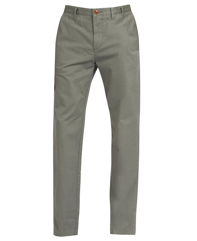 Men's Barbour Neuston Essential Chinos Pants Olive | ICGP-19405