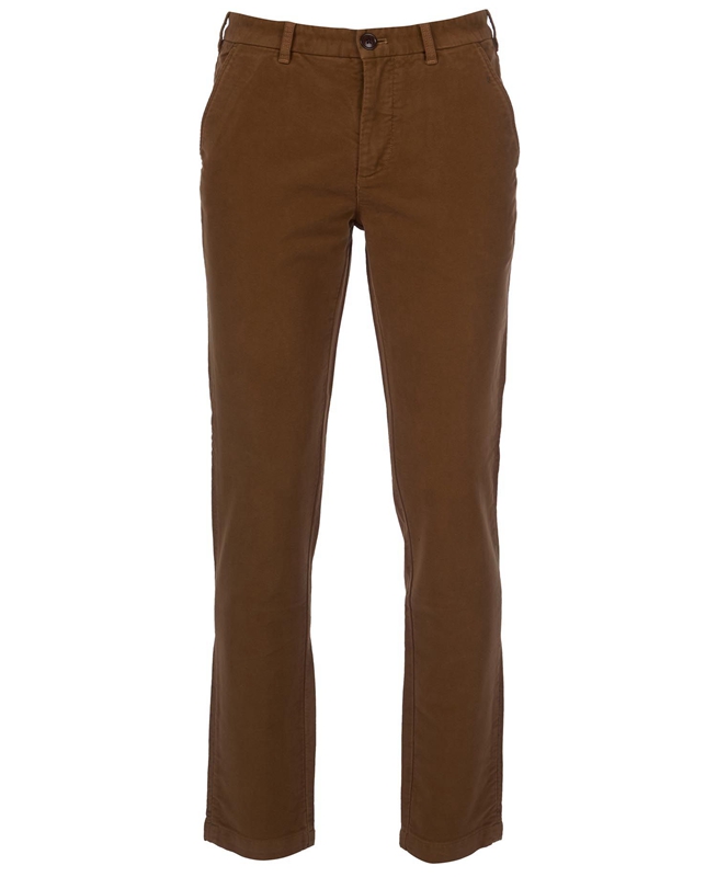 Men's Barbour Neuston Moleskin Trousers Pants Beige | BEDS-57486