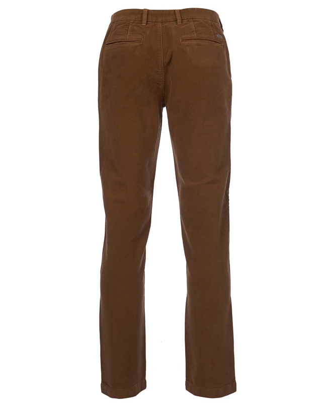 Men's Barbour Neuston Moleskin Trousers Pants Beige | BEDS-57486