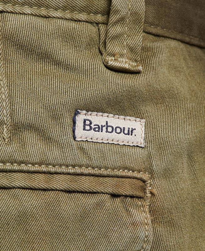 Men's Barbour Neuston Twill Pants Green | EJPI-15480