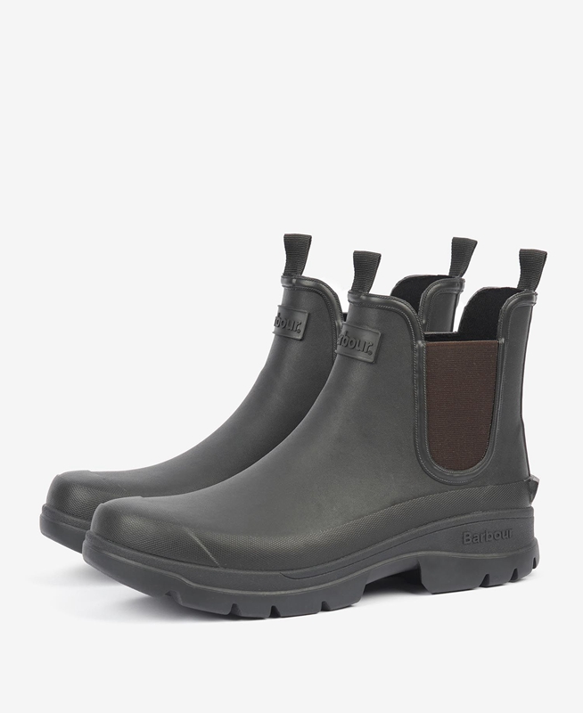 Men's Barbour Nimbus Boots Black | QXNH-94837