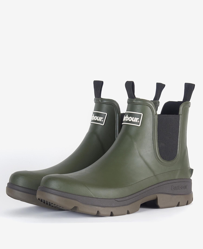 Men's Barbour Nimbus Boots Olive | SLYM-83429