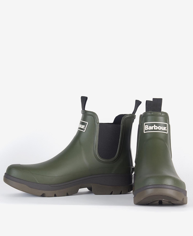 Men's Barbour Nimbus Boots Olive | SLYM-83429