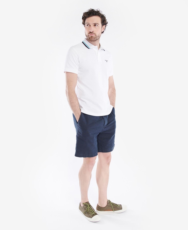 Men's Barbour Otterburn Polo shirts White | PMNW-20871