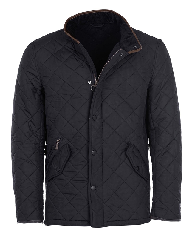 Men's Barbour Powell Quilted Jackets Navy | UMQI-73942