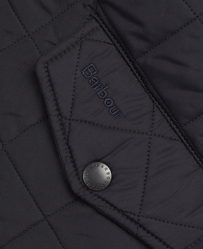 Men's Barbour Powell Quilted Jackets Navy | UMQI-73942