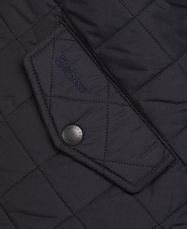 Men's Barbour Powell Quilted Jackets Navy | UMQI-73942