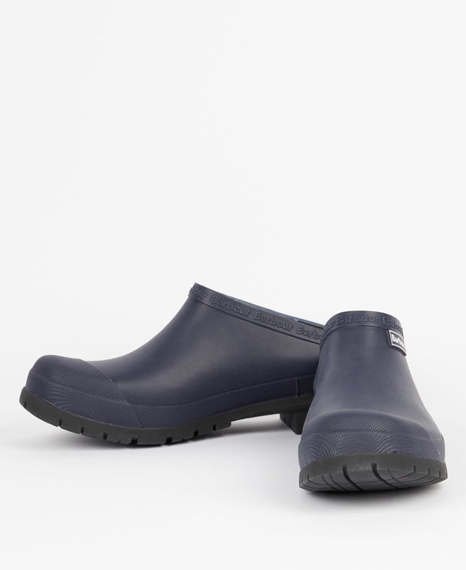 Men's Barbour Quinn Clogs Navy | YRFX-25961