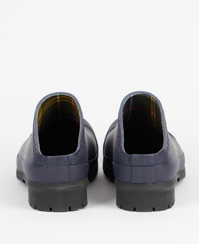 Men's Barbour Quinn Clogs Navy | YRFX-25961