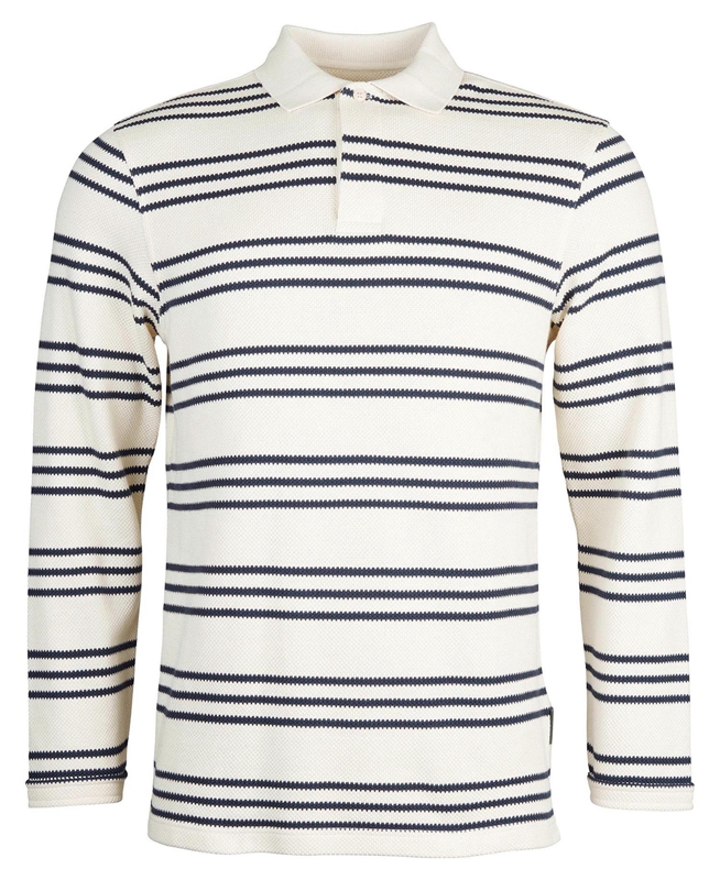 Men's Barbour Rake Striped Sweatshirts Beige | ZDTB-05329