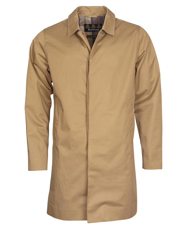 Men's Barbour Rokig Waterproof Jackets Beige | QTFD-59401