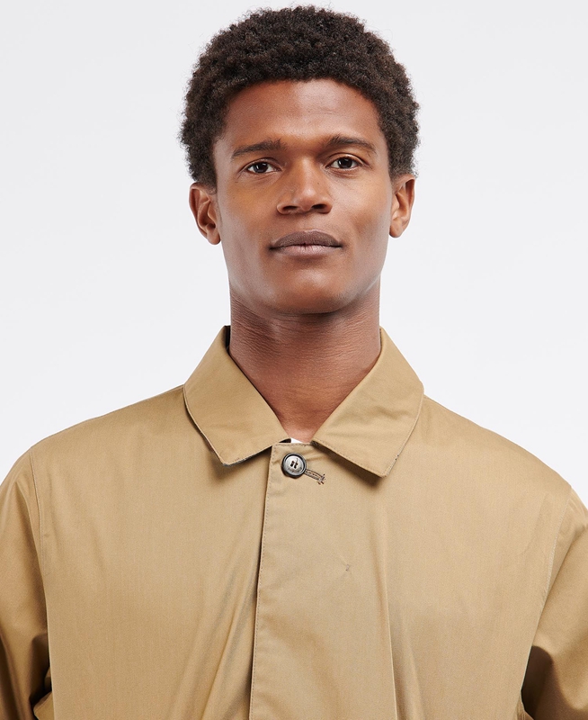 Men's Barbour Rokig Waterproof Jackets Beige | QTFD-59401