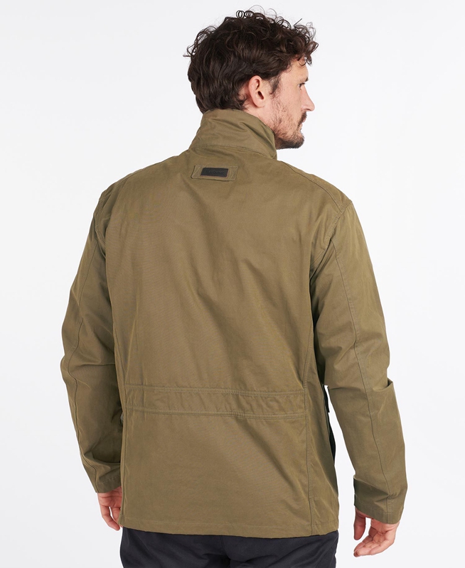 Men's Barbour Sanderling Casual Jackets Olive | XNZB-53120