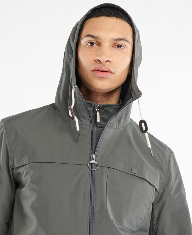 Men's Barbour Selby Showerproof Casual Jackets Grey | FLEI-92861