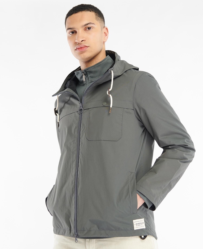 Men\'s Barbour Selby Showerproof Casual Jackets Grey | FLEI-92861