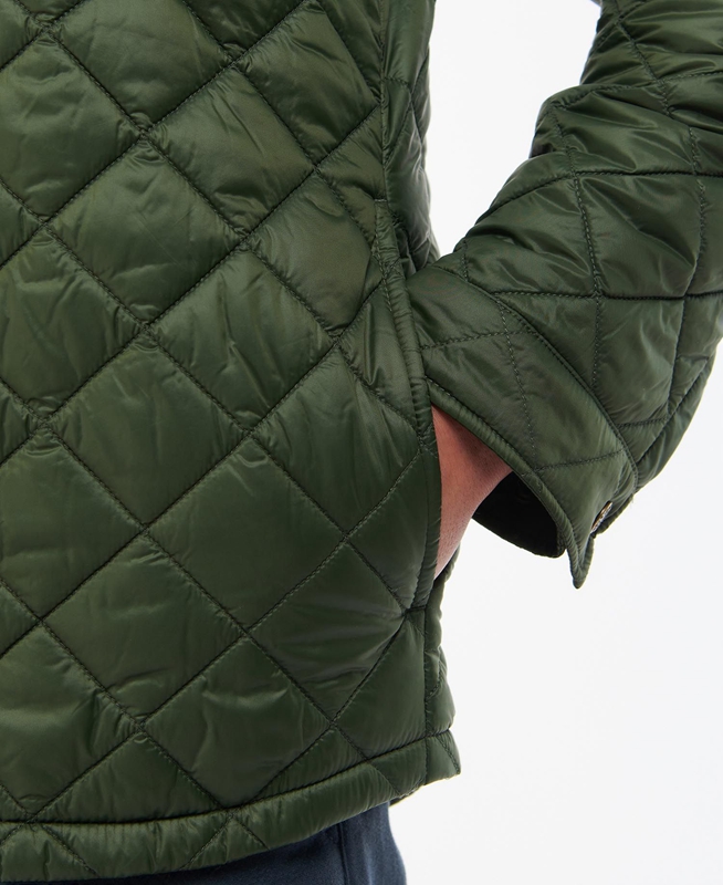 Men's Barbour Shirt Quilted Jackets Green | JEZB-49312