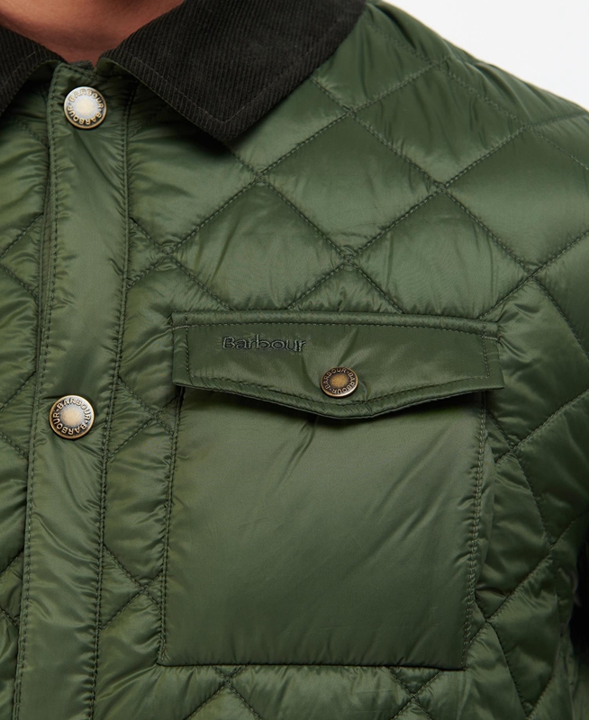 Men's Barbour Shirt Quilted Jackets Green | JEZB-49312